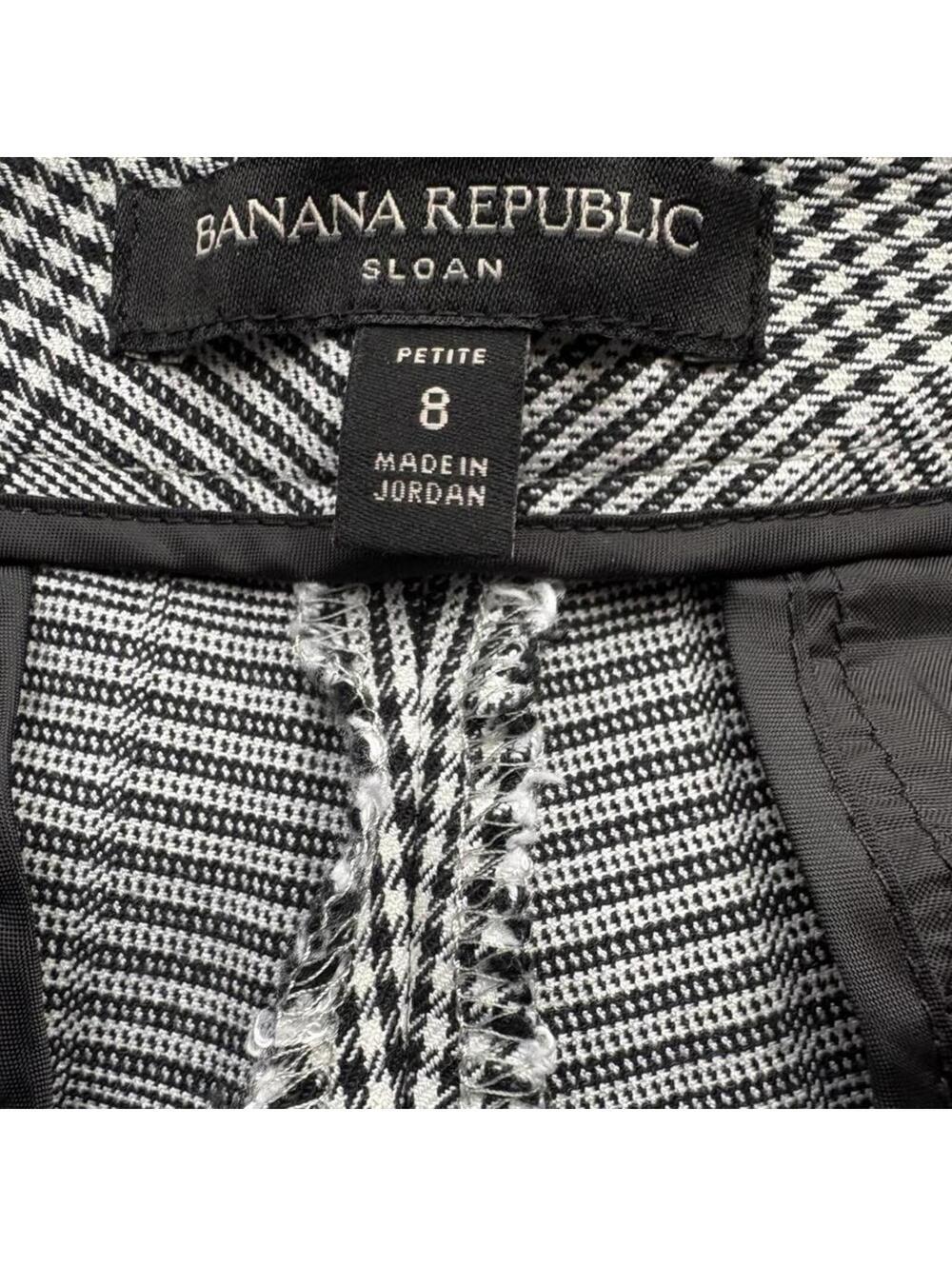 Banana Republic grey & black plaid trousers Size 8 #preppy #workwear - Picture 2 of 5